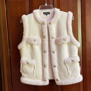 Generation Love Cream Faux Fur Vest